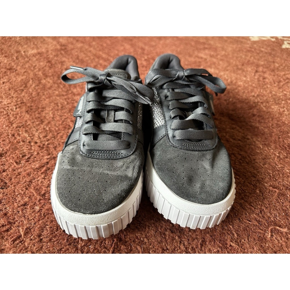 Puma Cali Suede Gray Lace Up Womens Sneakers Shoes Casual 8 - Picture 2 of 9